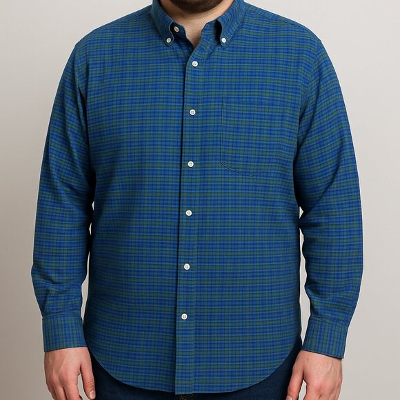 GAP Men’s L Standard Fit Stretch Plaid Button-Down Shirt - Picture 1 of 14